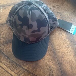 Camouflage Cap with Black Brim